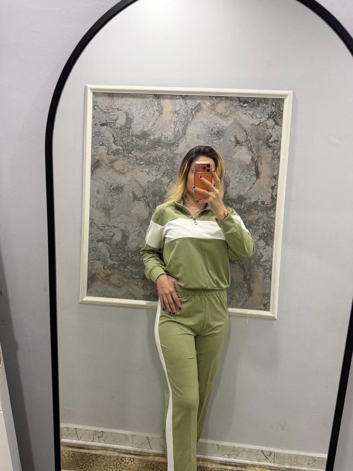 Kadın Haki Oversize Spor Takım - Görsel 2