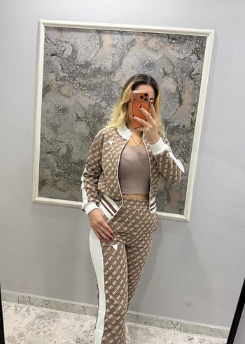 Kahverengi Yılan Desenli Kadın Eşofman Takımı - Görsel 5