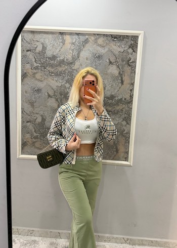 Yeşil Mini Bağlamalı Uzun Kollu Streetwear Takım - Görsel 6