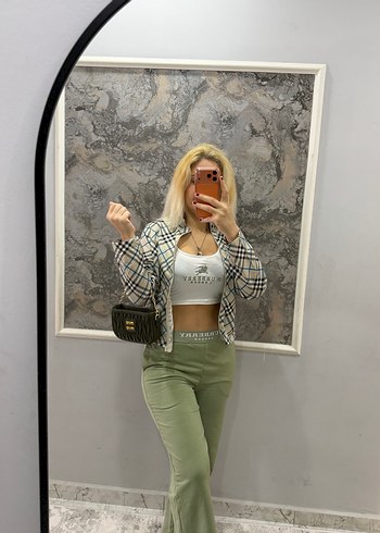 Yeşil Mini Bağlamalı Uzun Kollu Streetwear Takım - Görsel 9