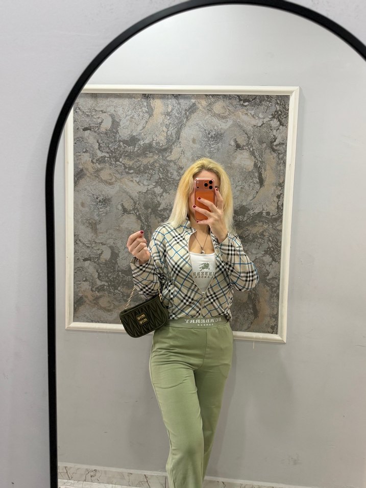 Yeşil Mini Bağlamalı Uzun Kollu Streetwear Takım - Görsel 3