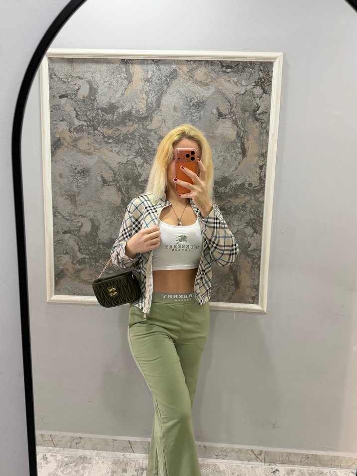 Yeşil Mini Bağlamalı Uzun Kollu Streetwear Takım - Görsel 2