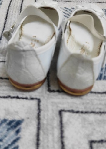 Beyaz Nakışlı Kız Çocuk Babet - Görsel 6