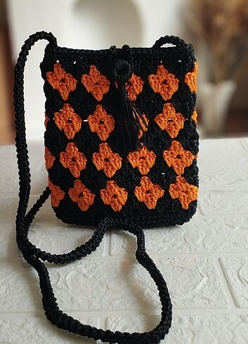 Örme minibag telefon çantası