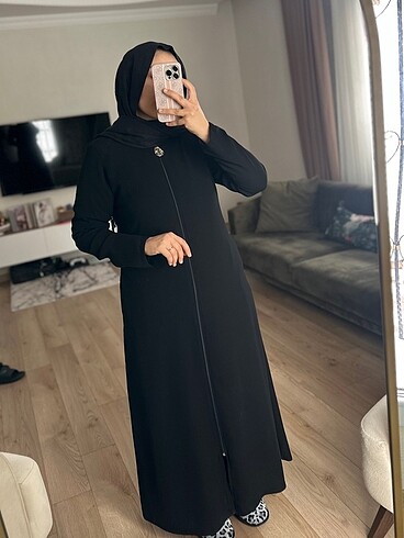 46 Beden siyah Renk MEDİNE İPEĞİ SİYAH FERACE