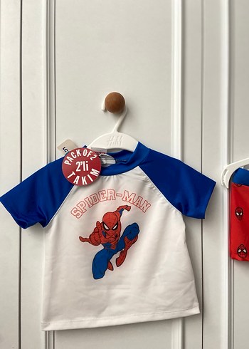 Renkli Baskılı Spiderman Kısa Kollu Erkek Mayo - Görsel 2