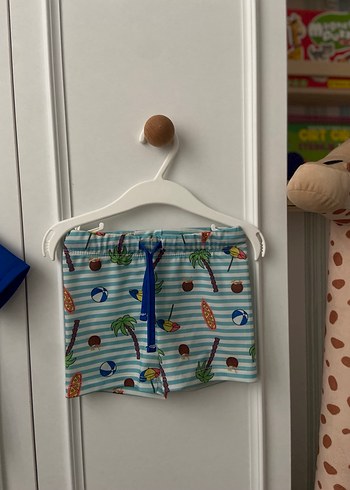 Erkek Çocuk Renkli Baskılı Mavi Mayo Takımı - Görsel 4