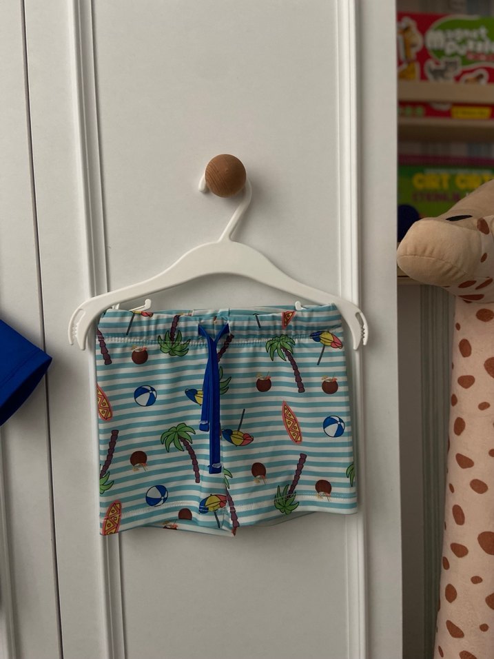 Erkek Çocuk Renkli Baskılı Mavi Mayo Takımı - Görsel 4