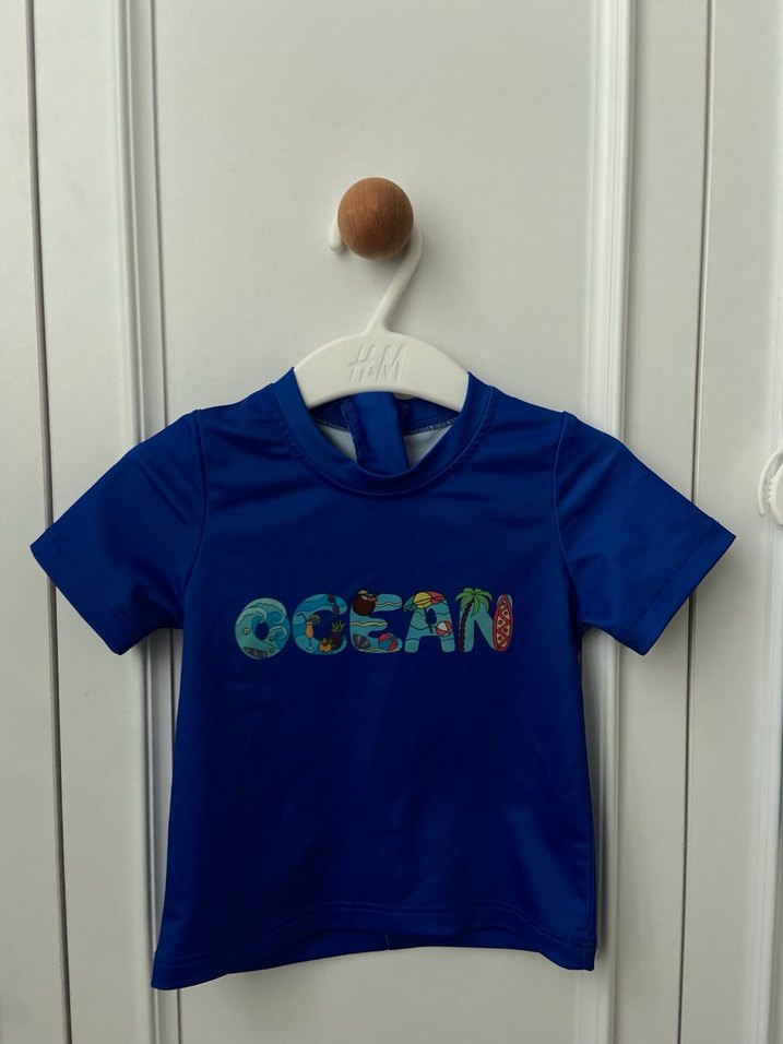 Erkek Çocuk Renkli Baskılı Mavi Mayo Takımı - Görsel 3