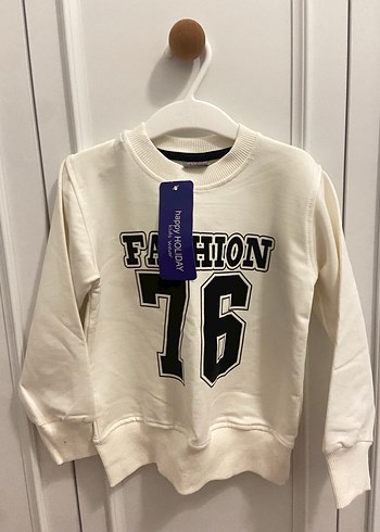 Beyaz Baskılı Erkek Sweatshirt ve Siyah Eşofman - Görsel 2