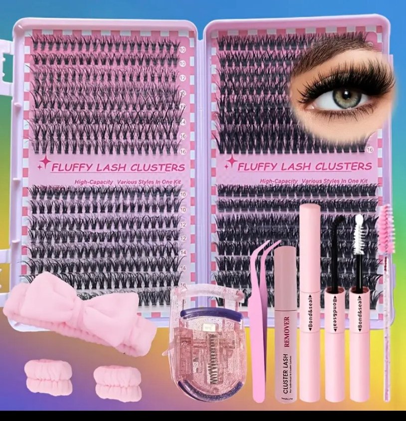 Pembe Pastel Sahte Kirpik Seti - Görsel 2