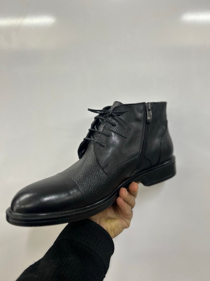 Erkek Siyah Deri Ofis Botu - Görsel 2
