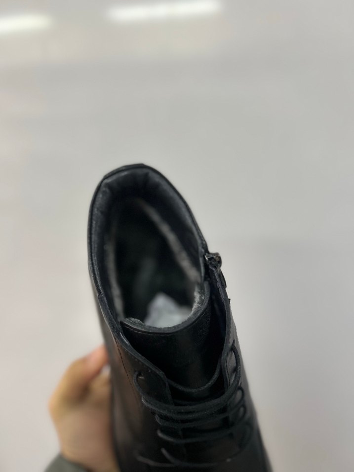 Siyah Deri Erkek Klasik Bağcıklı Bot - Görsel 2