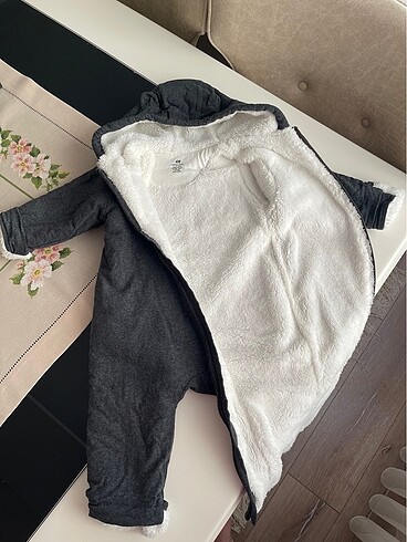9 Ay Beden gri Renk H&M Bebek Tulum Mont