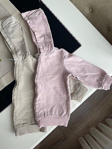 H&M Kız Bebek Sweat Hırka 2 li