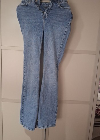 Mavi Gri Normal Boy Kadın Denim Jean İspanyol paça