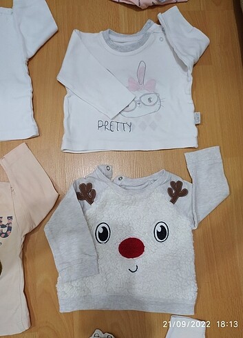 3-6 Ay Beden Kız bebek t-shirt