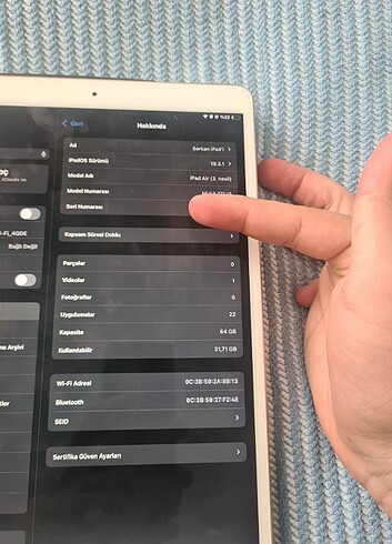  Beden Apple İpad Air 3 64GB