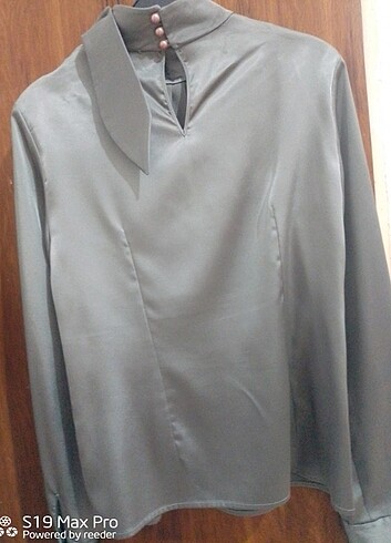 xl Beden gri Renk Saten 
