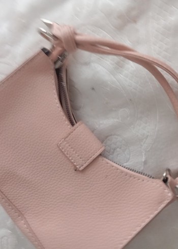 Pembe Deri Tokalı Kadın El Çantası - Görsel 2