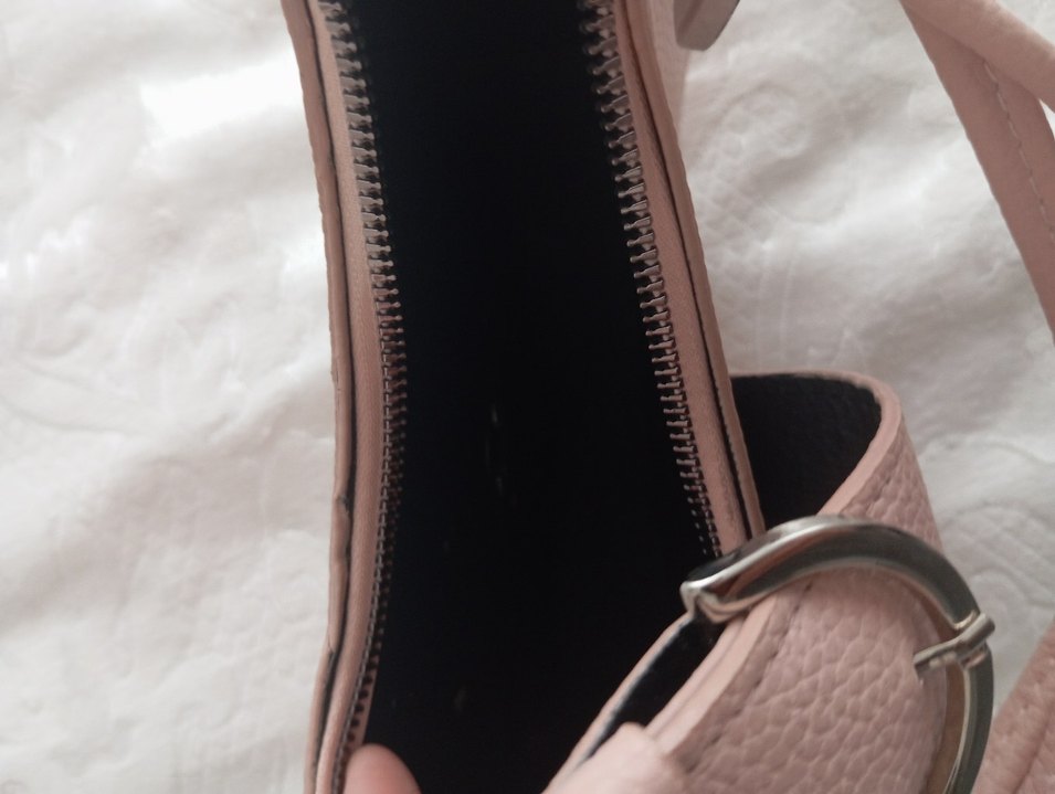 Pembe Deri Tokalı Kadın El Çantası - Görsel 4