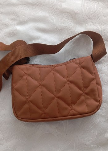 Zara Kahverengi Deri Kadın Çanta - Görsel 4