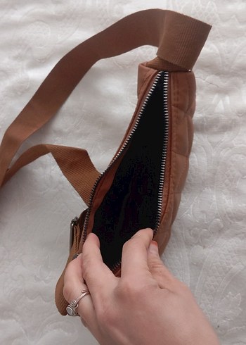 Zara Kahverengi Deri Kadın Çanta - Görsel 5