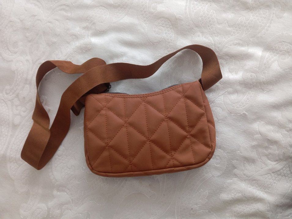 Zara Kahverengi Deri Kadın Çanta - Görsel 4