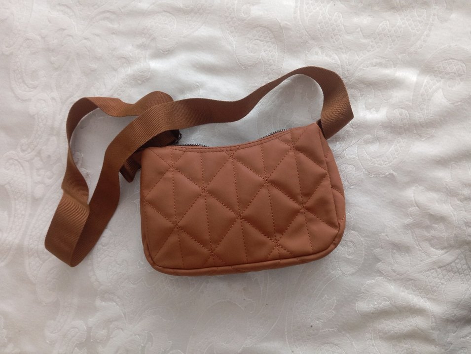 Zara Kahverengi Deri Kadın Çanta - Görsel 3