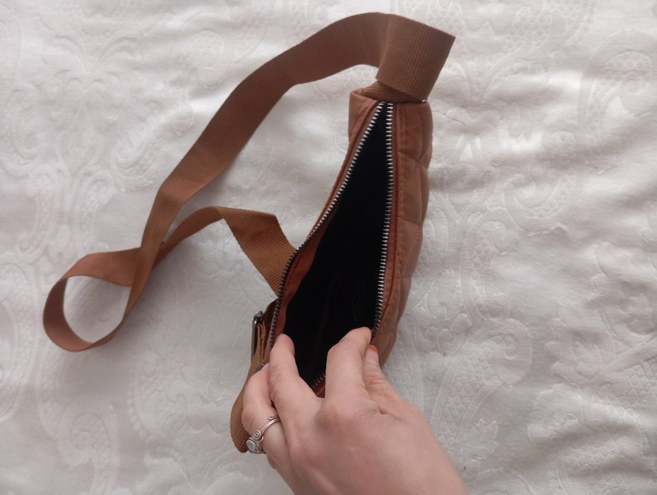 Zara Kahverengi Deri Kadın Çanta - Görsel 5