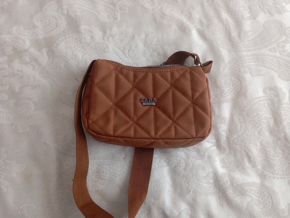 Zara Kahverengi Deri Kadın Çanta - Görsel 2