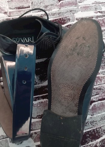 Koyu Mavi Yılan Desenli Erkek Klasik Ayakkabı - Görsel 3