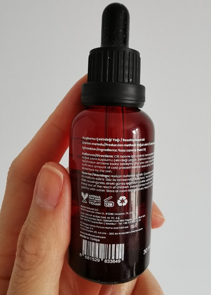 Bade Naturel Kuşburnu Çekirdeği Yağı - Görsel 3