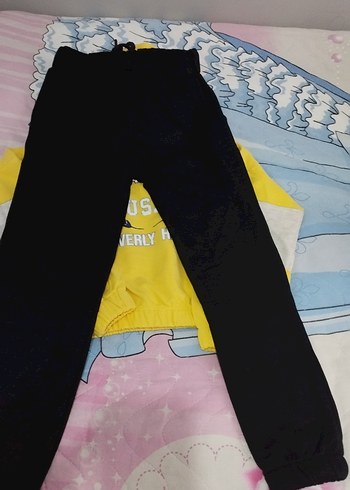 Sarı Kapüşonlu Kız Sweatshirt - Görsel 2