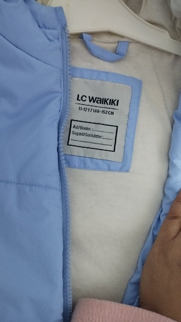 Mavi Kapüşonlu Fermuarlı Kız çocukYelek - Görsel 3