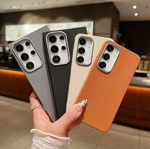 Samsung Deri Görünümlü Logolu Kılıf 3 Renk