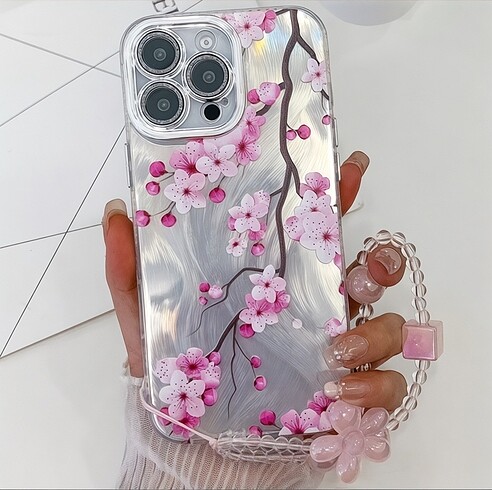 İphone Sakura Desenli Kamera Koruyucu