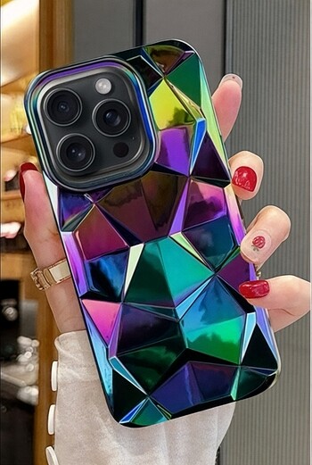İphone 3D Prizma Silikon Kılıf