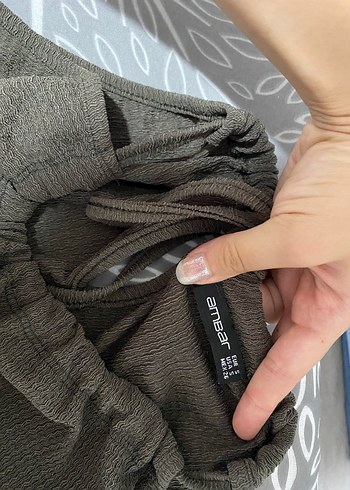 Diğer Bej Halter Yaka Kadın Crop Top