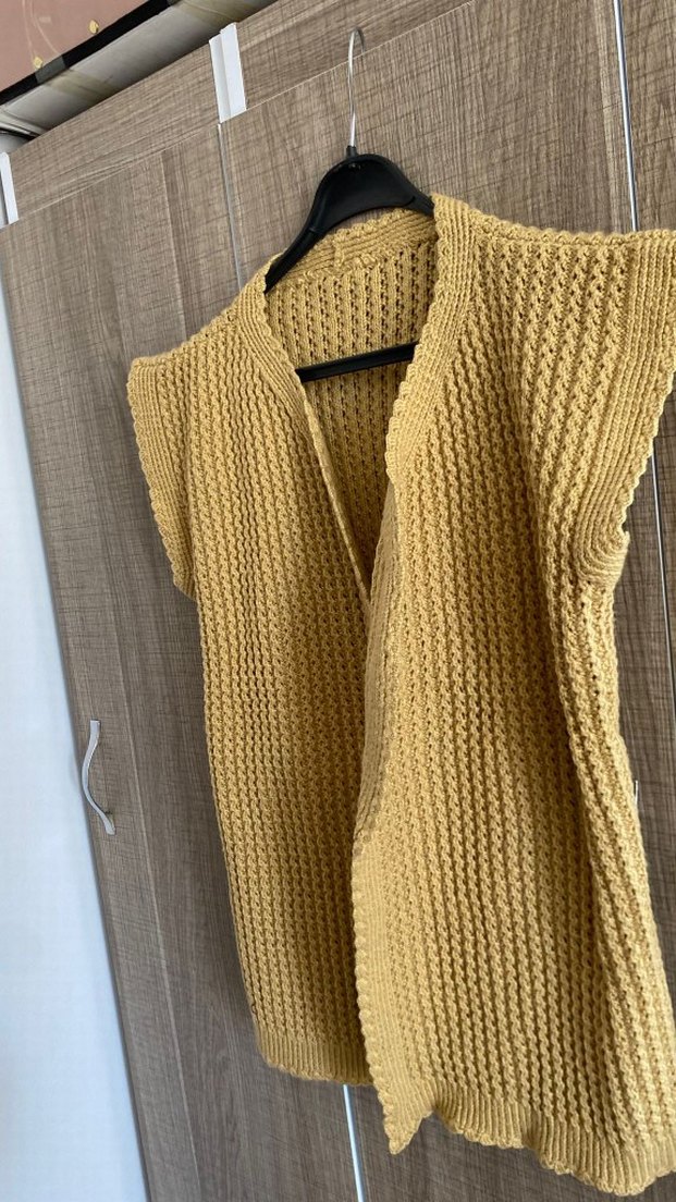 Ceyizlik yelek V Yaka Örgü hiç kullanılmadı sıfır - Görsel 2