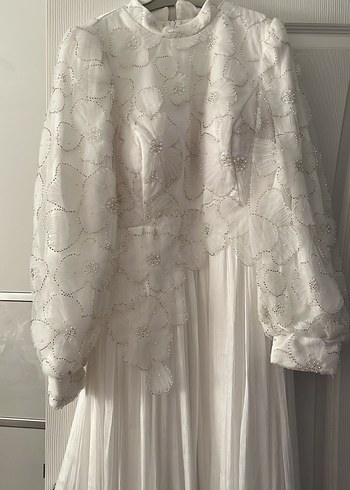 Beyaz nikah elbise - Görsel 3