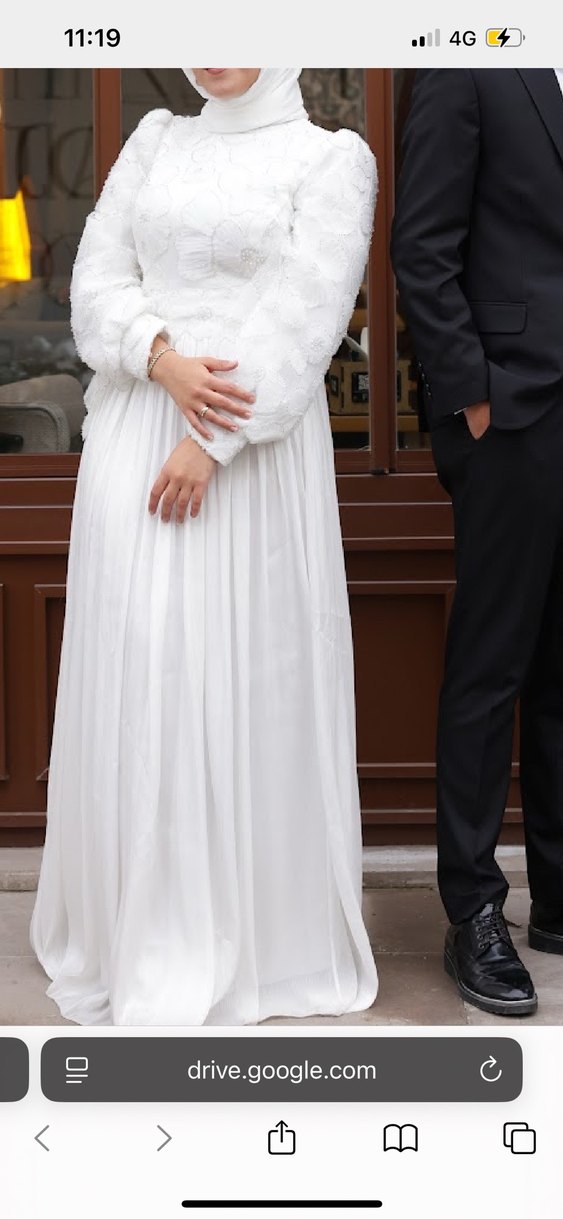 Beyaz nikah elbise - Görsel 2