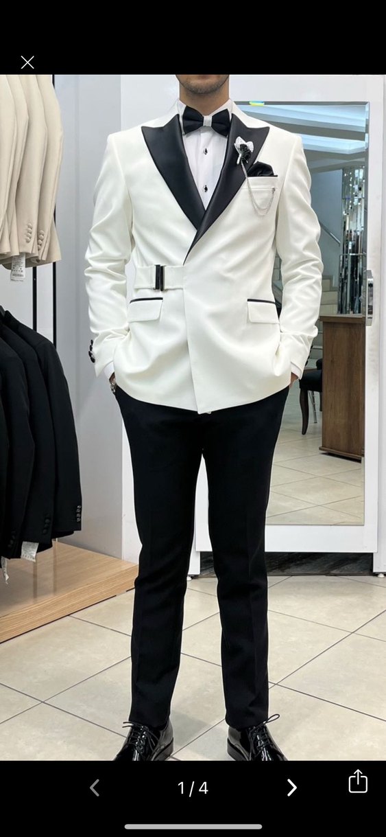 Beyaz  Damat Takımı - Görsel 2