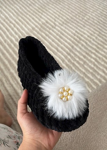 Kadife Örgü Terlik BABET - Görsel 2