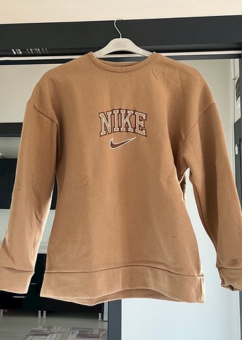 Nike Kadın Kahverengi Süet Sweatshirt