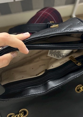 Siyah Deri Guess Kadın Çanta - Görsel 8