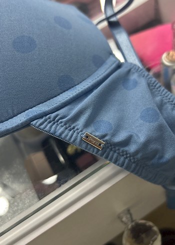 Mavi Puantiyeli Spor Sütyen - Görsel 2