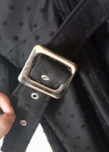 Kemerli Siyah Uzun  ferace kabsonlu - Görsel 4