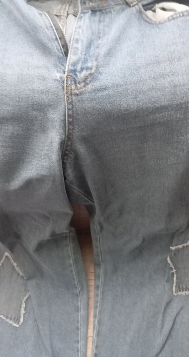 Mavi Düğmeli Kadın Midi Kot Pantolon - Görsel 2