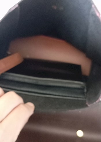 Kahverengi Deri Tokalı Kadın Çanta - Görsel 4